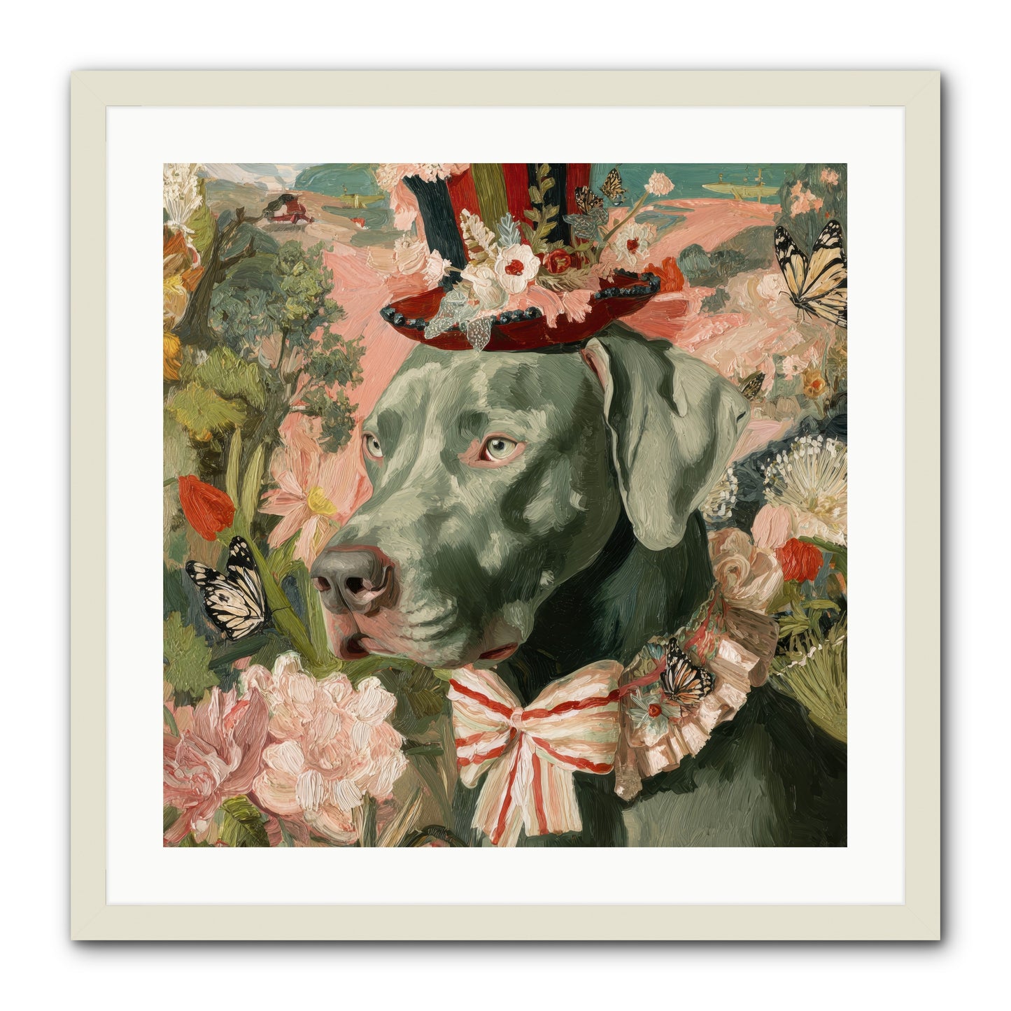 Vintage Reverie -- Framed Print - White 24x24