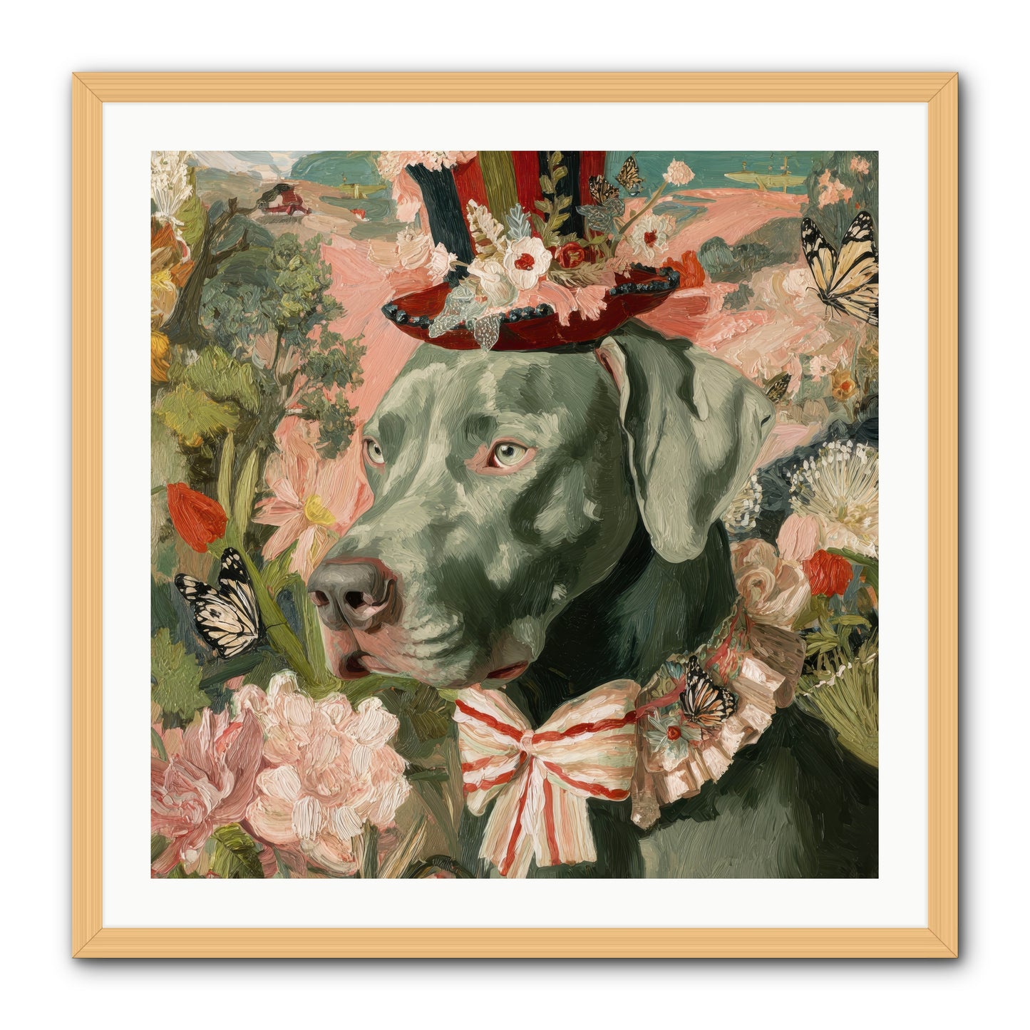Vintage Reverie -- Framed Print - Natural 30x30