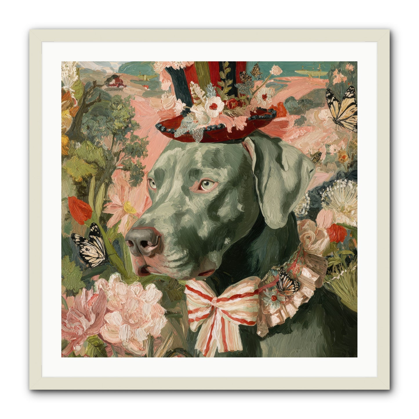 Vintage Reverie -- Framed Print - White 30x30