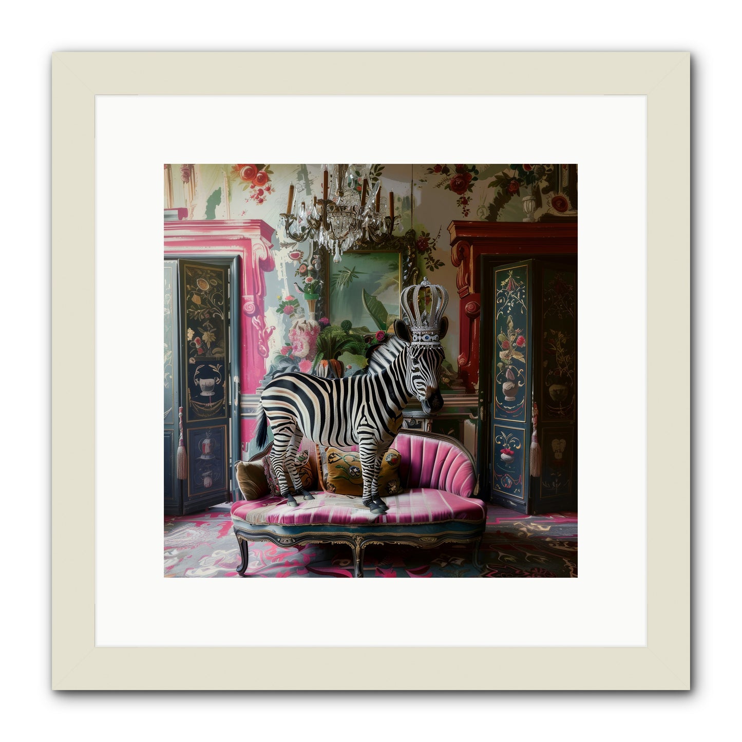 Violetta -- Framed Print - White 12x12