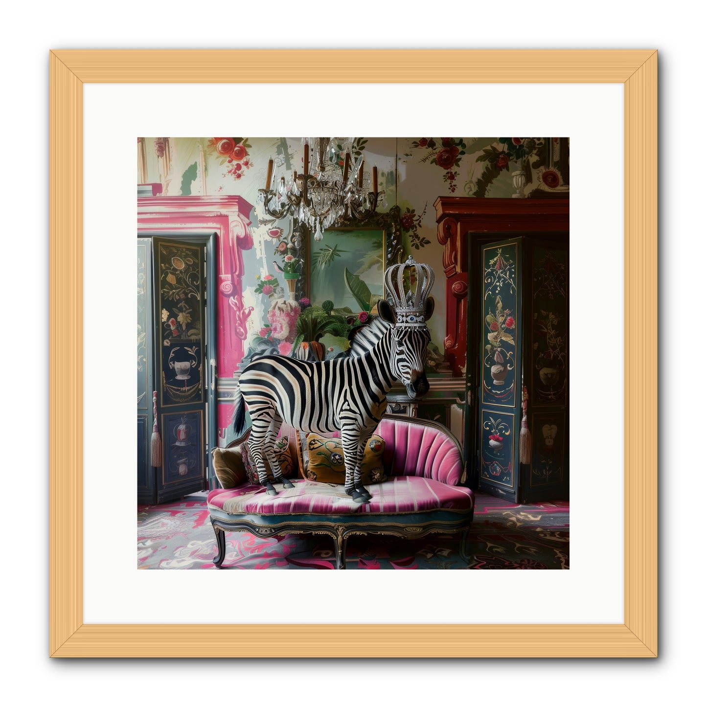 Violetta -- Framed Print - Natural 16x16