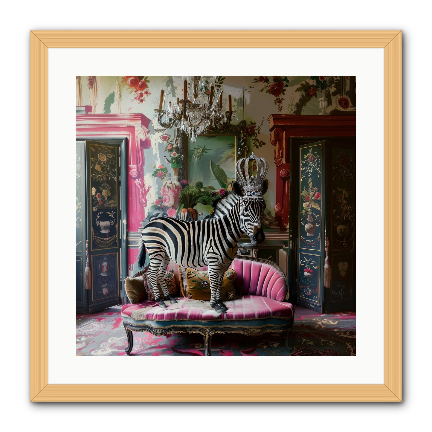 Violetta -- Framed Print - Natural 20x20