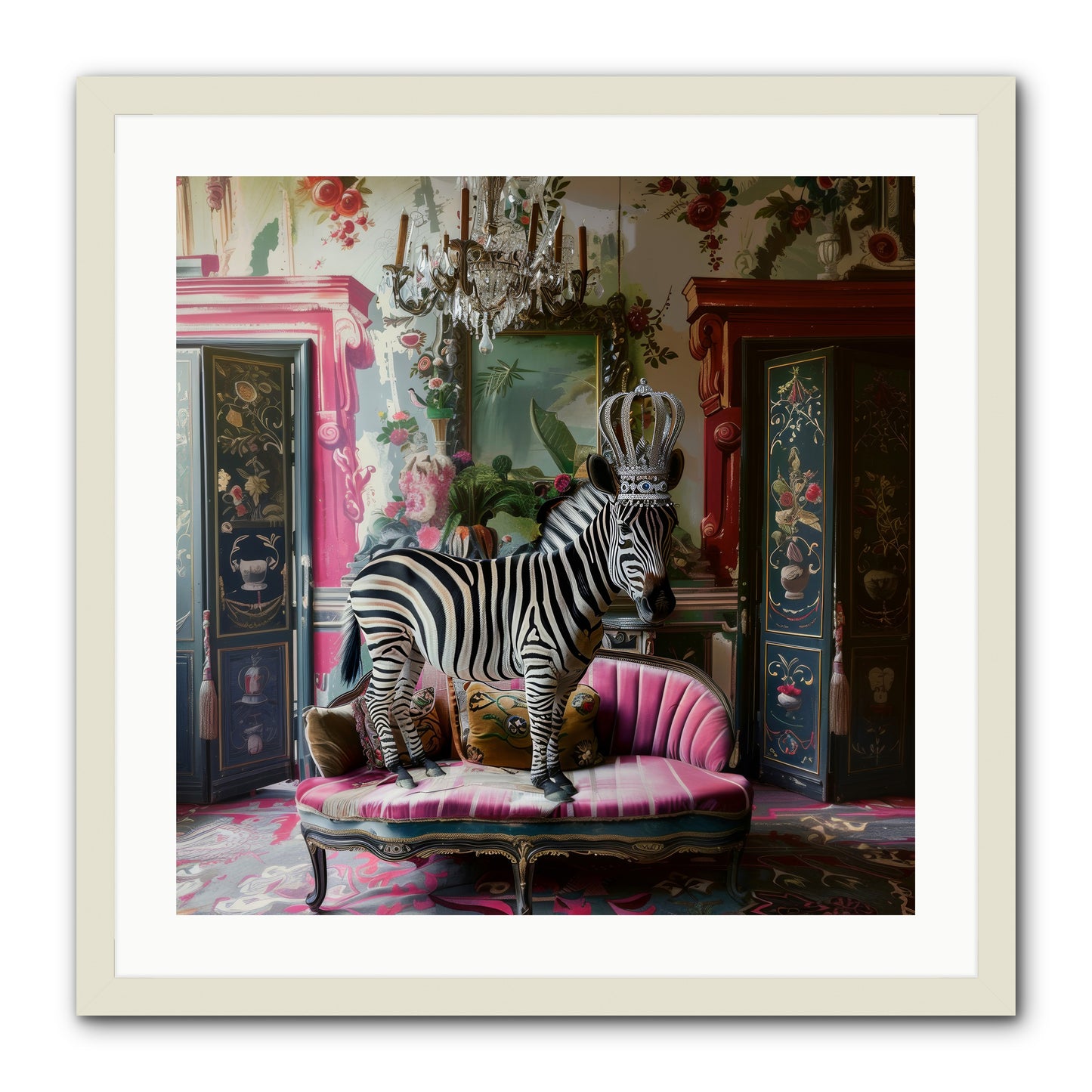 Violetta -- Framed Print - White 24x24