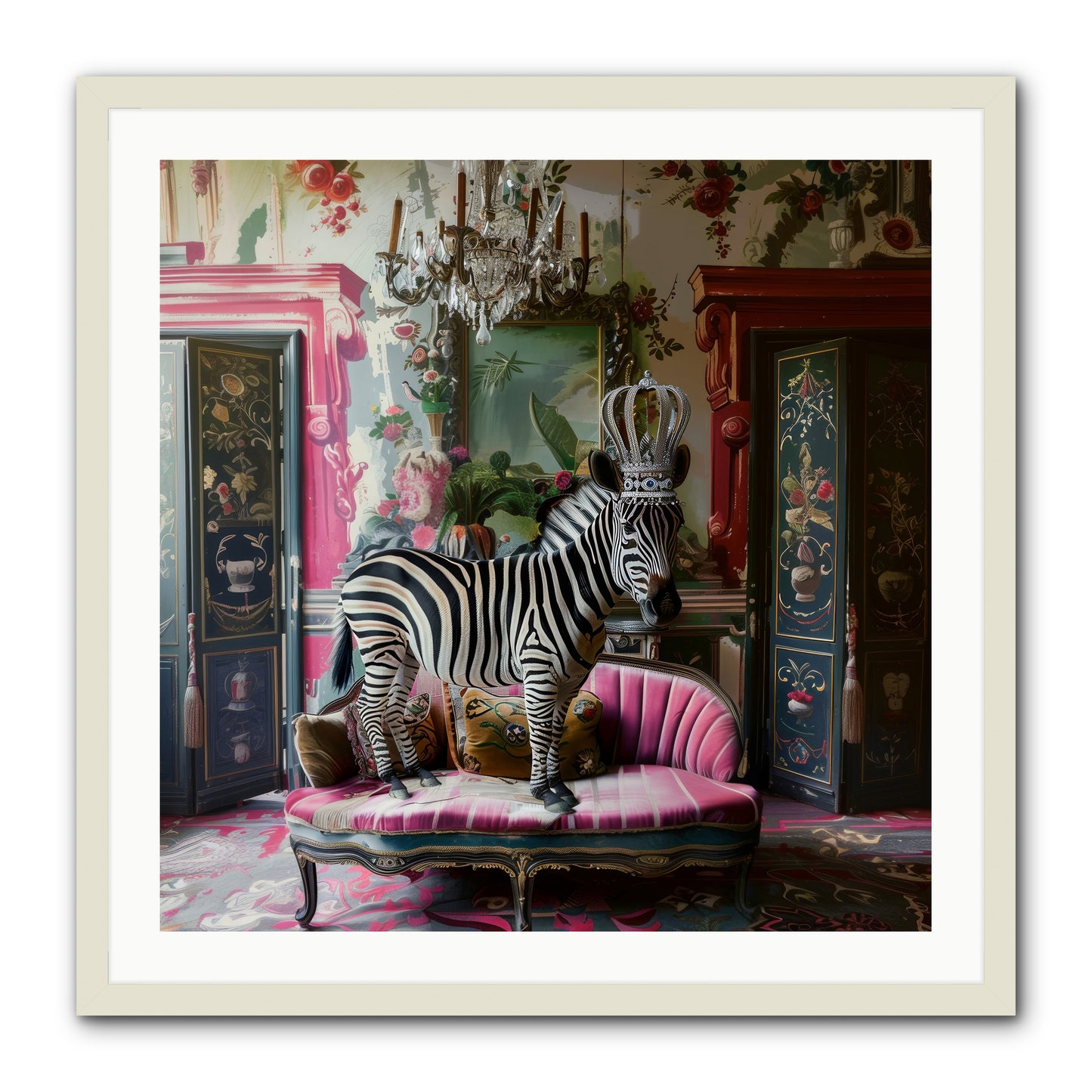 Violetta -- Framed Print - White 30x30