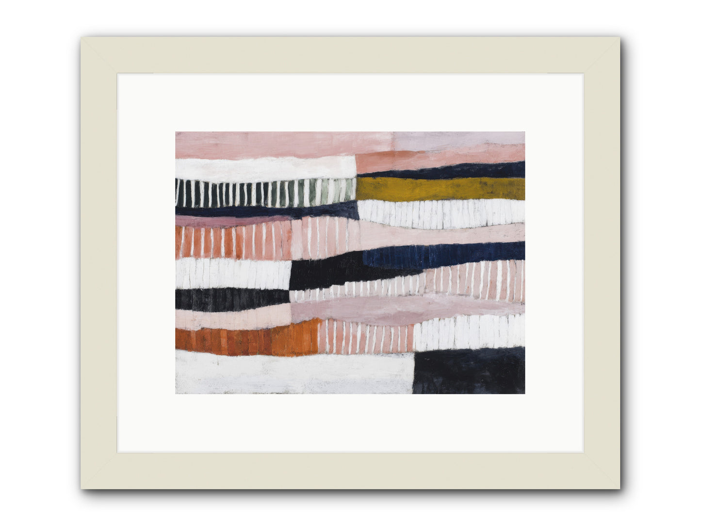 Virelay -- Framed Print - White 12x9