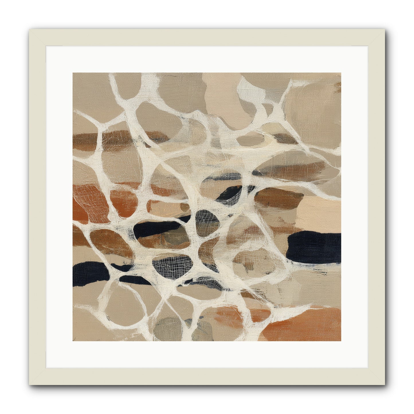 Voltage -- Framed Print - White 20x20