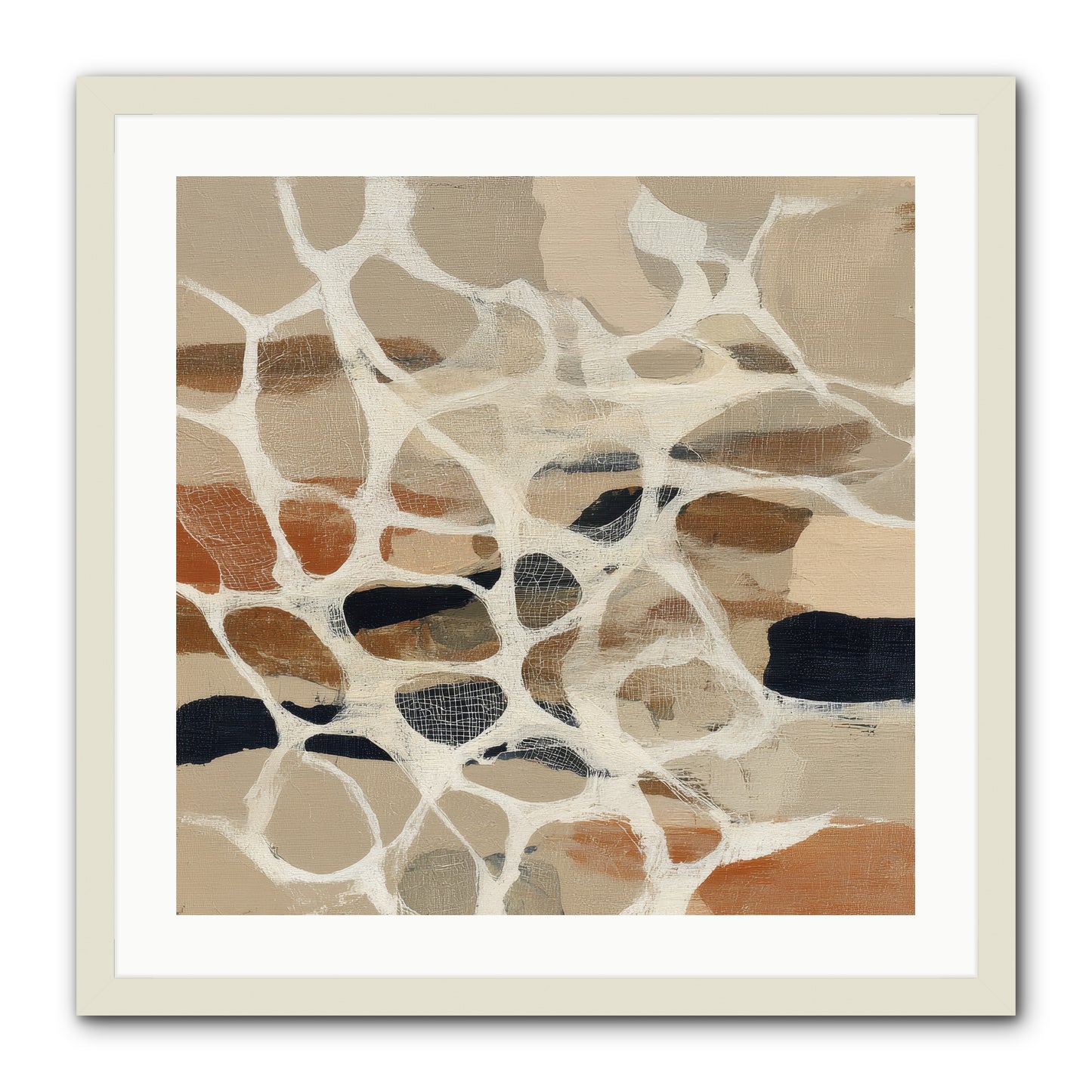 Voltage -- Framed Print - White 24x24
