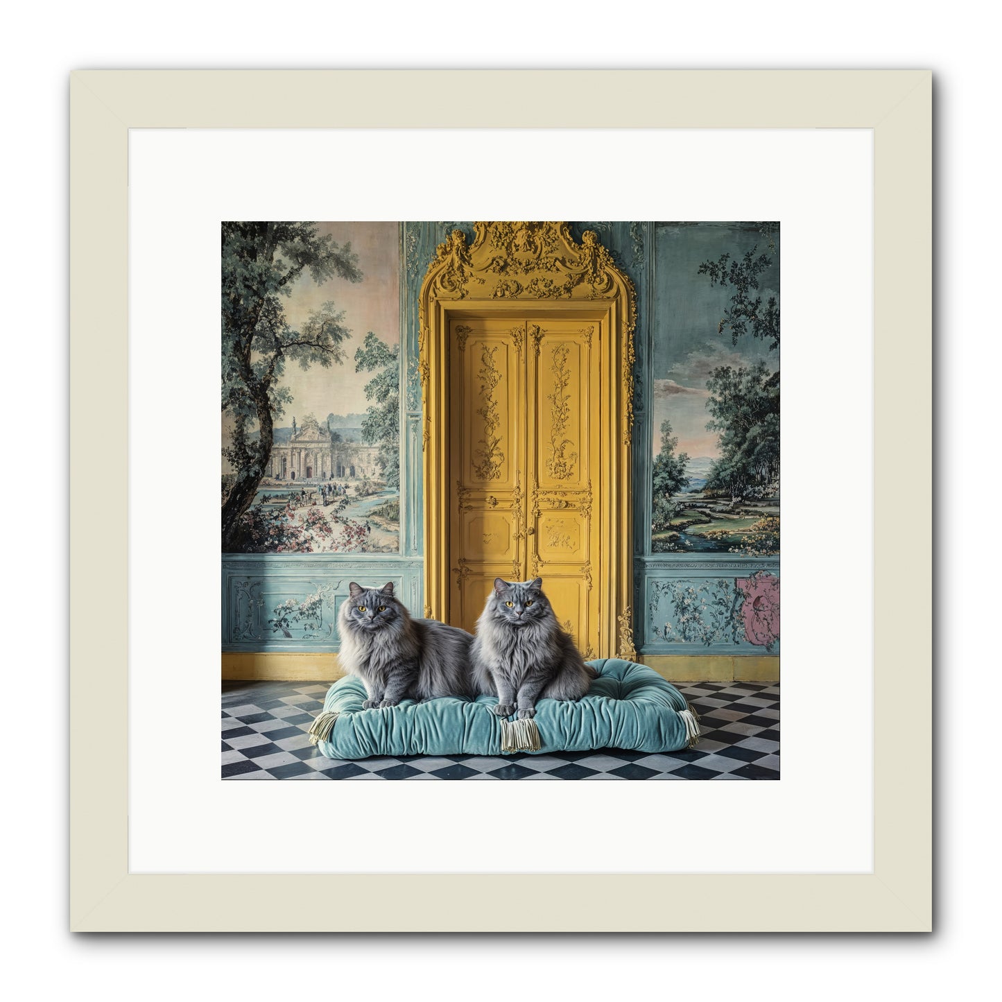 Waiting For Bonaparte -- Framed Print - White 12x12