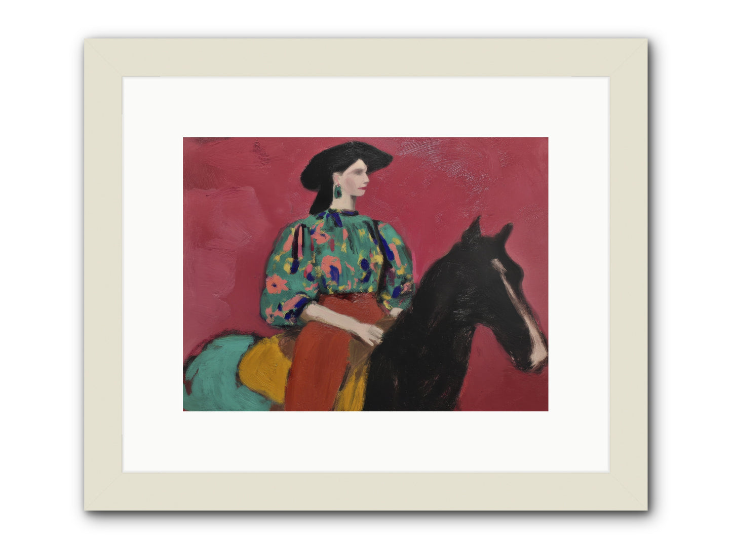 Waiting at Dusk -- Framed Print - White 12x9