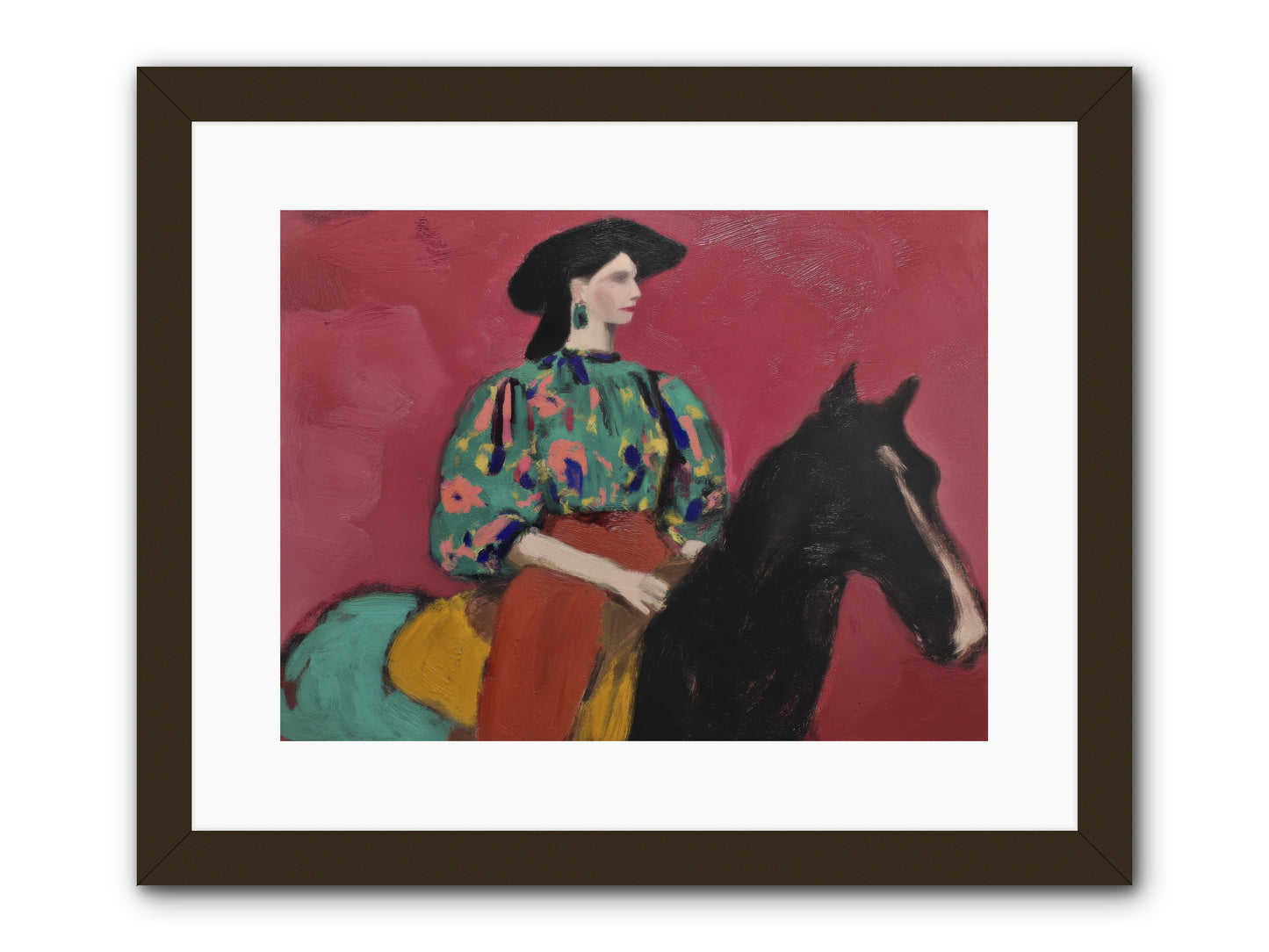 Waiting at Dusk -- Framed Print - Black 16x12