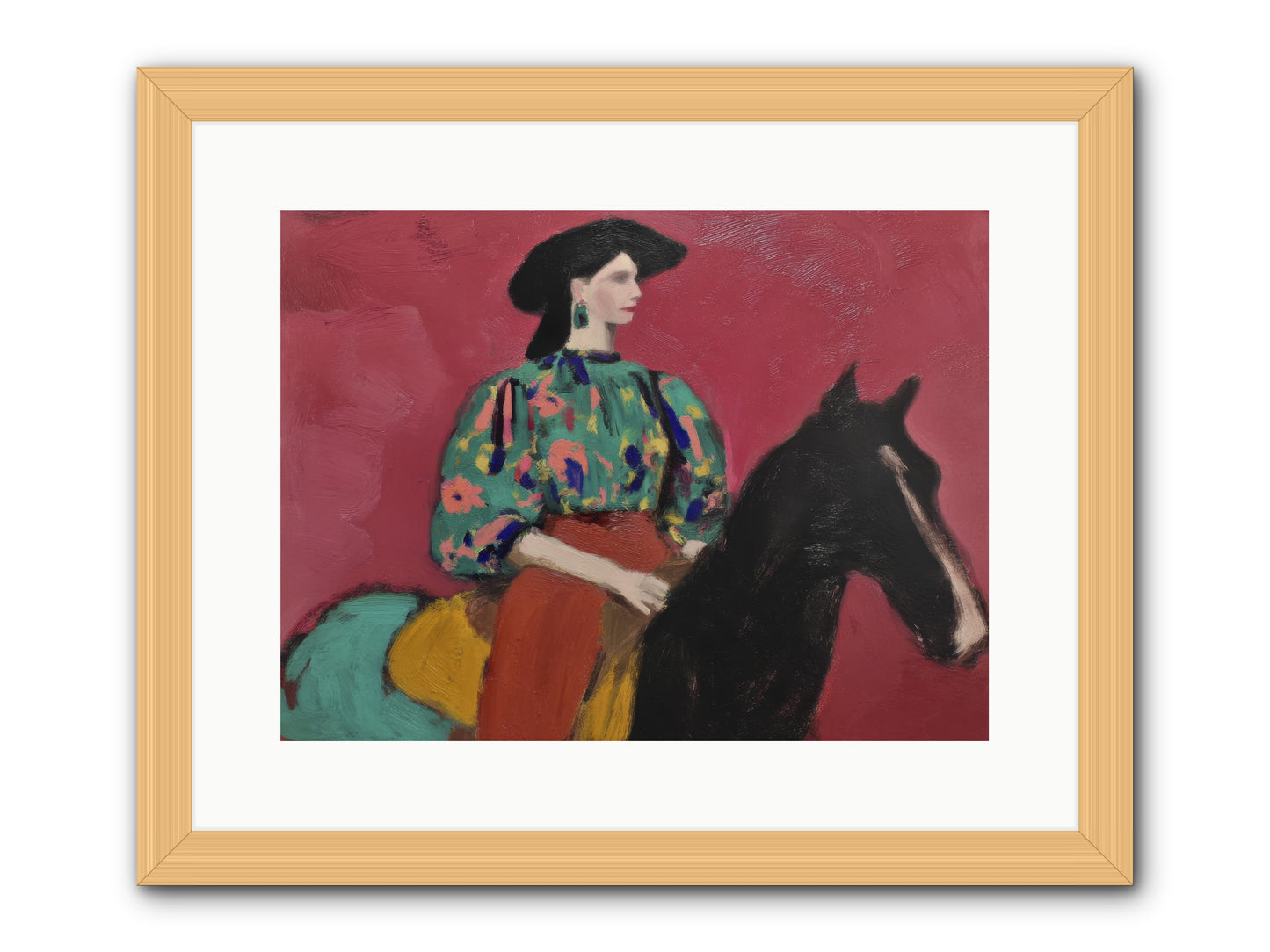 Waiting at Dusk -- Framed Print - Natural 16x12