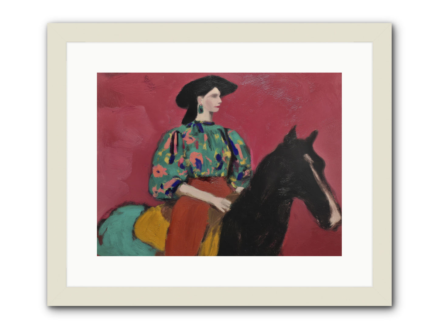 Waiting at Dusk -- Framed Print - White 16x12