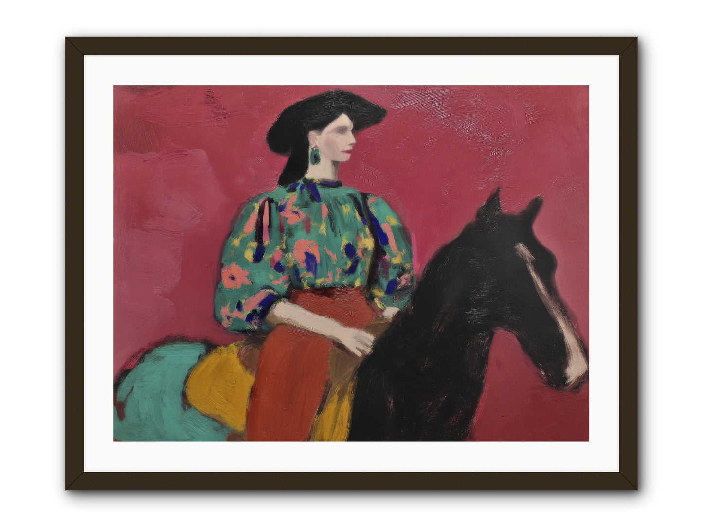 Waiting at Dusk -- Framed Print - Black 32x24