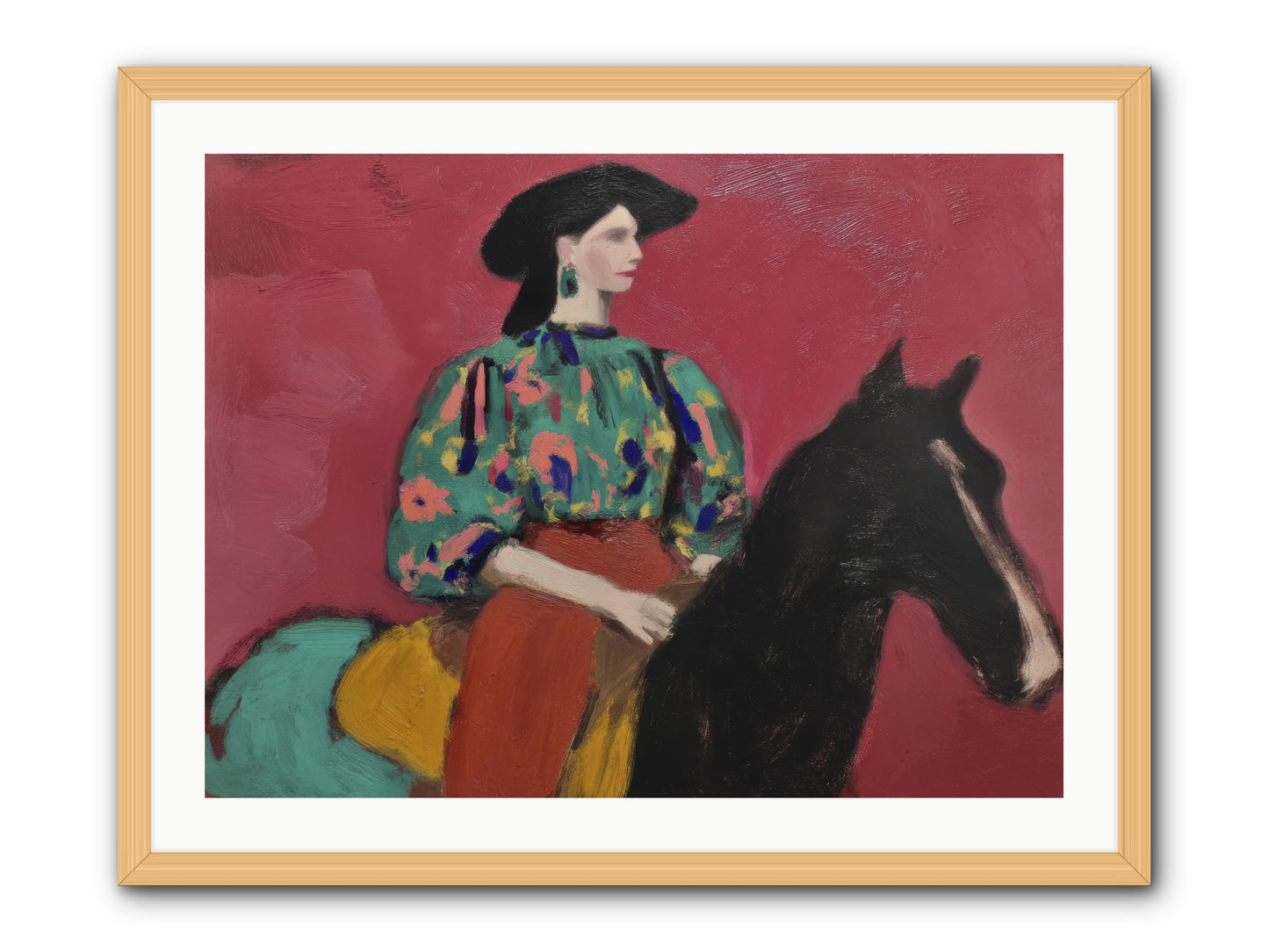 Waiting at Dusk -- Framed Print - Natural 32x24