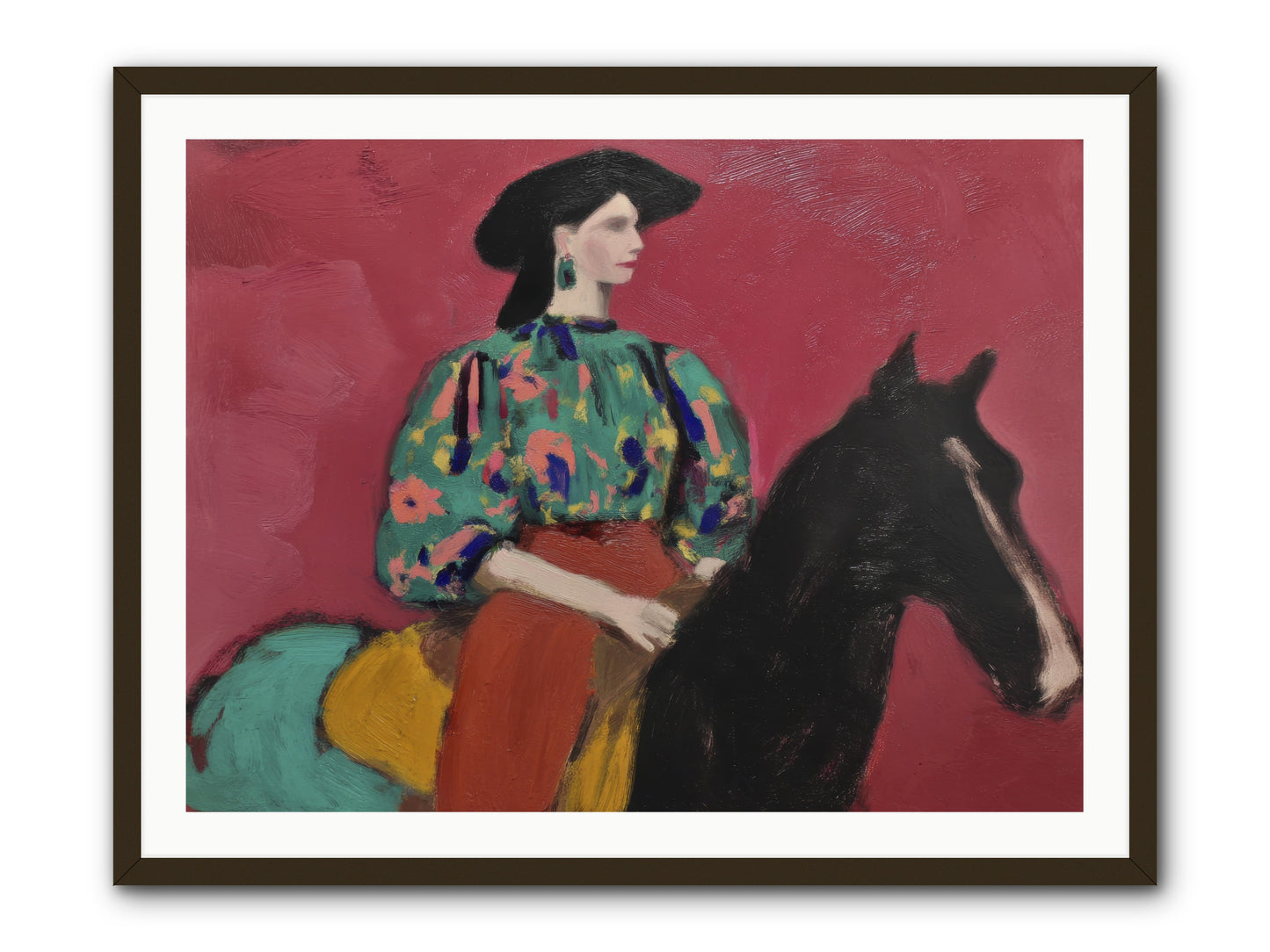 Waiting at Dusk -- Framed Print - Black 40x30