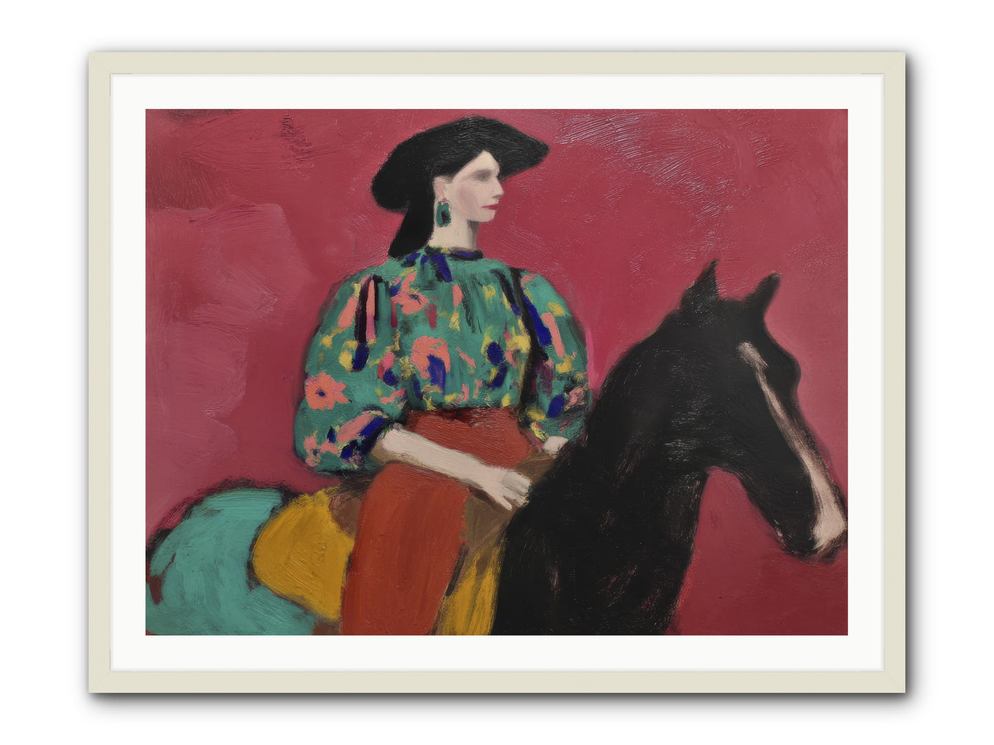 Waiting at Dusk -- Framed Print - White 40x30