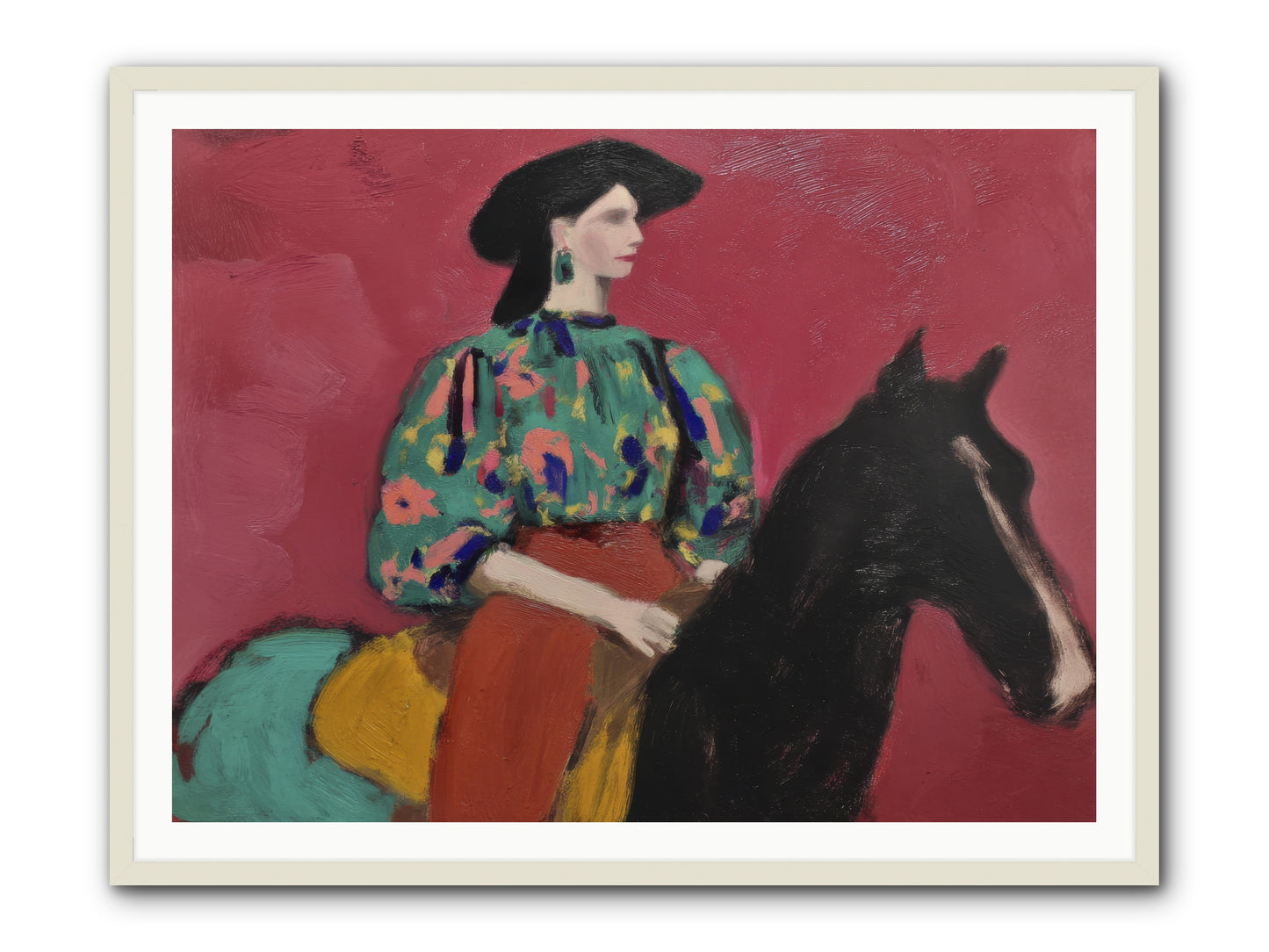 Waiting at Dusk -- Framed Print - White 48x36