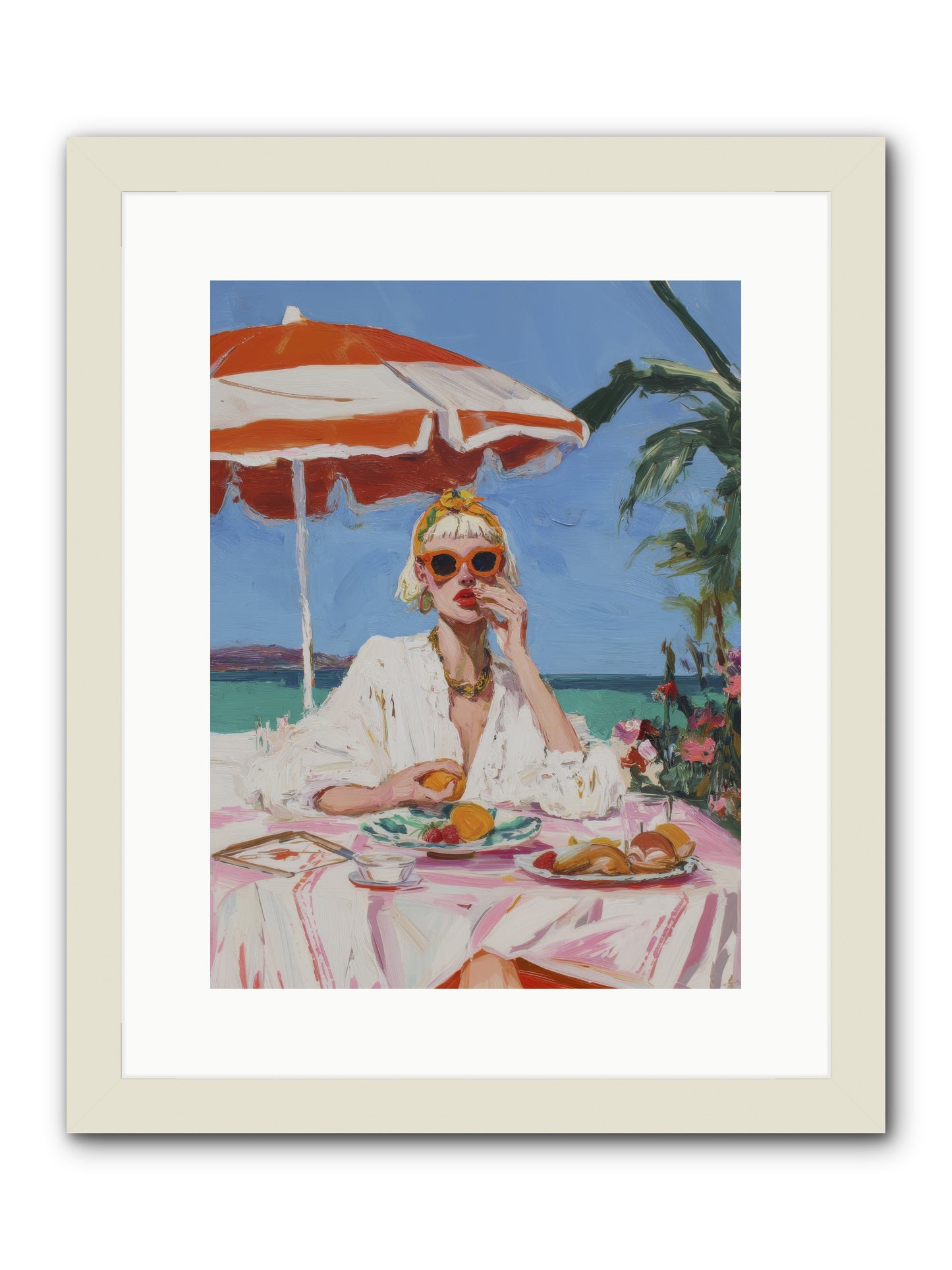Wake Up Call -- Framed Print - White 12x16