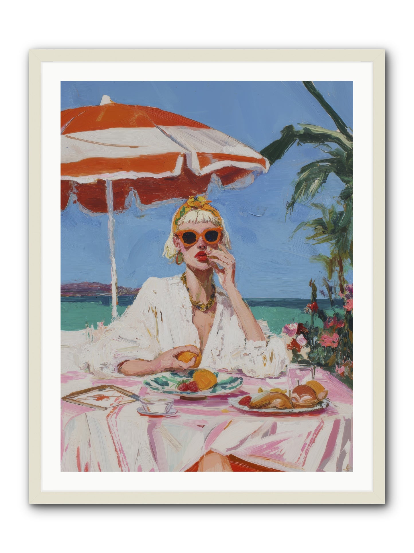 Wake Up Call -- Framed Print - White 30x40