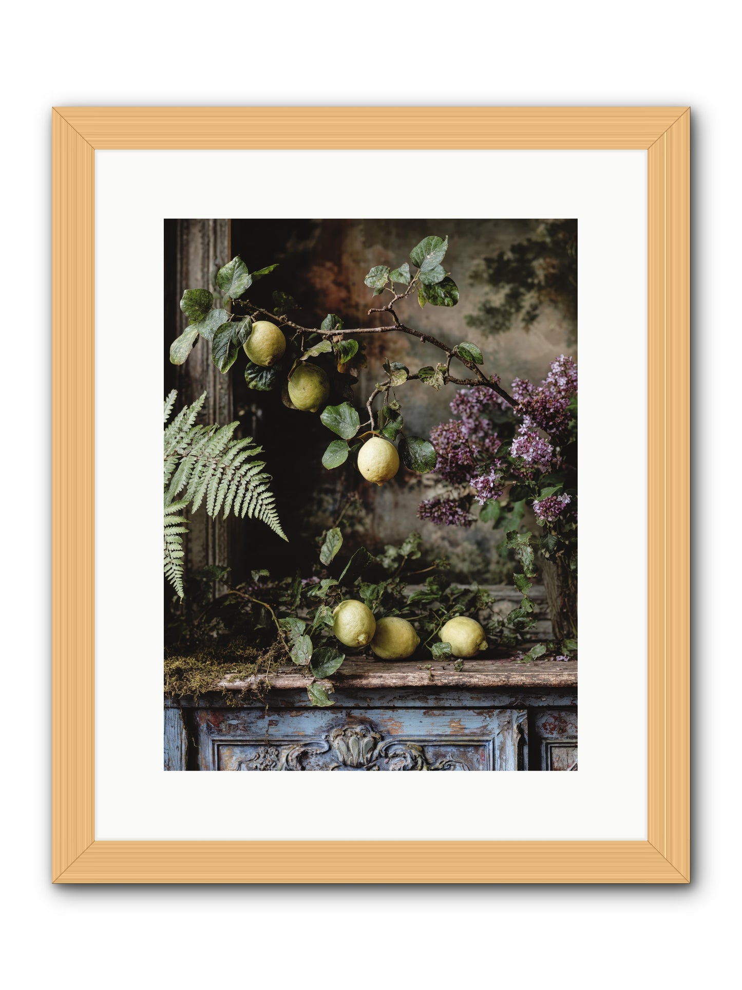 Wallace -- Framed Print - Natural 12x16