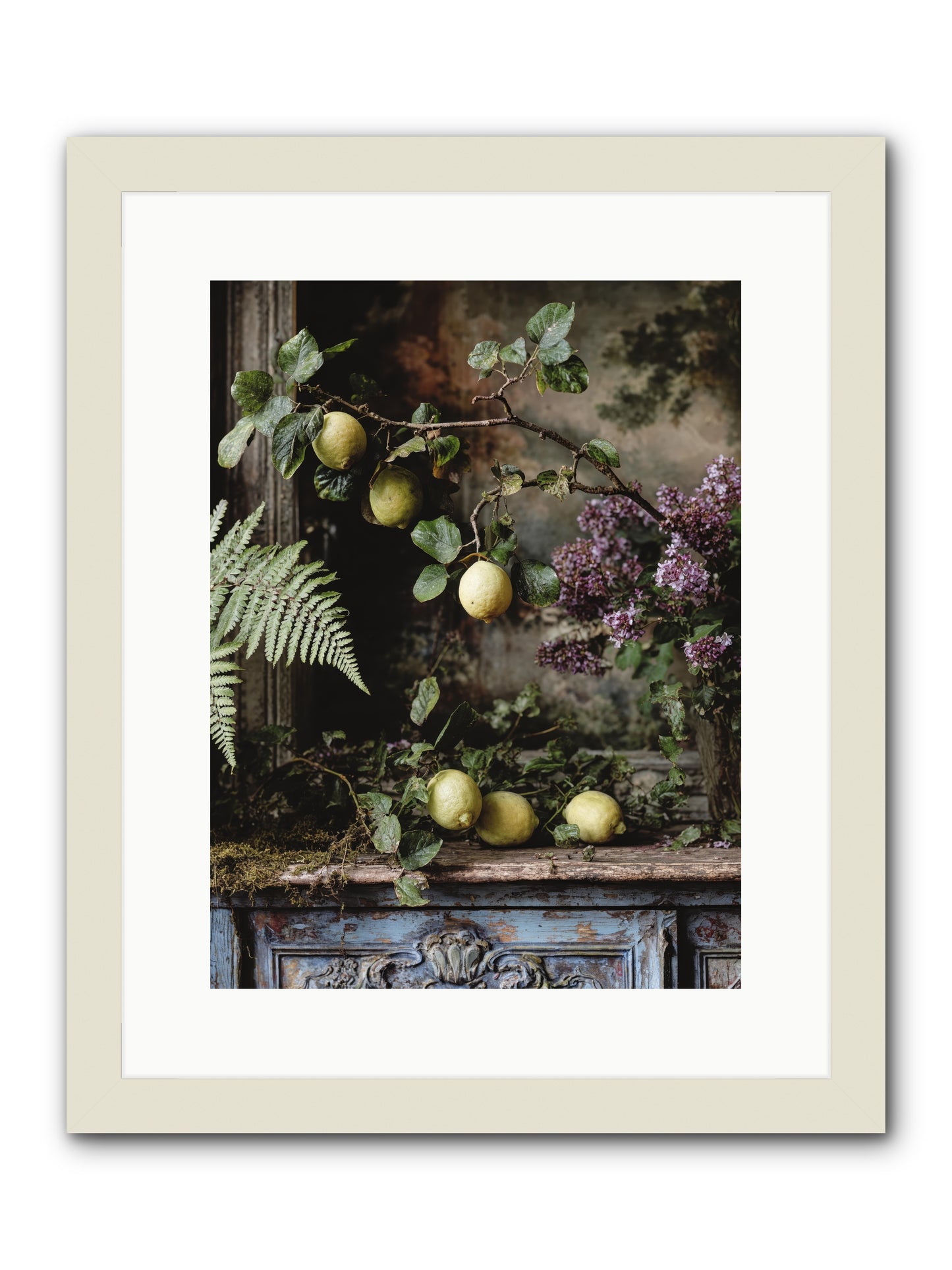 Wallace -- Framed Print - White 12x16