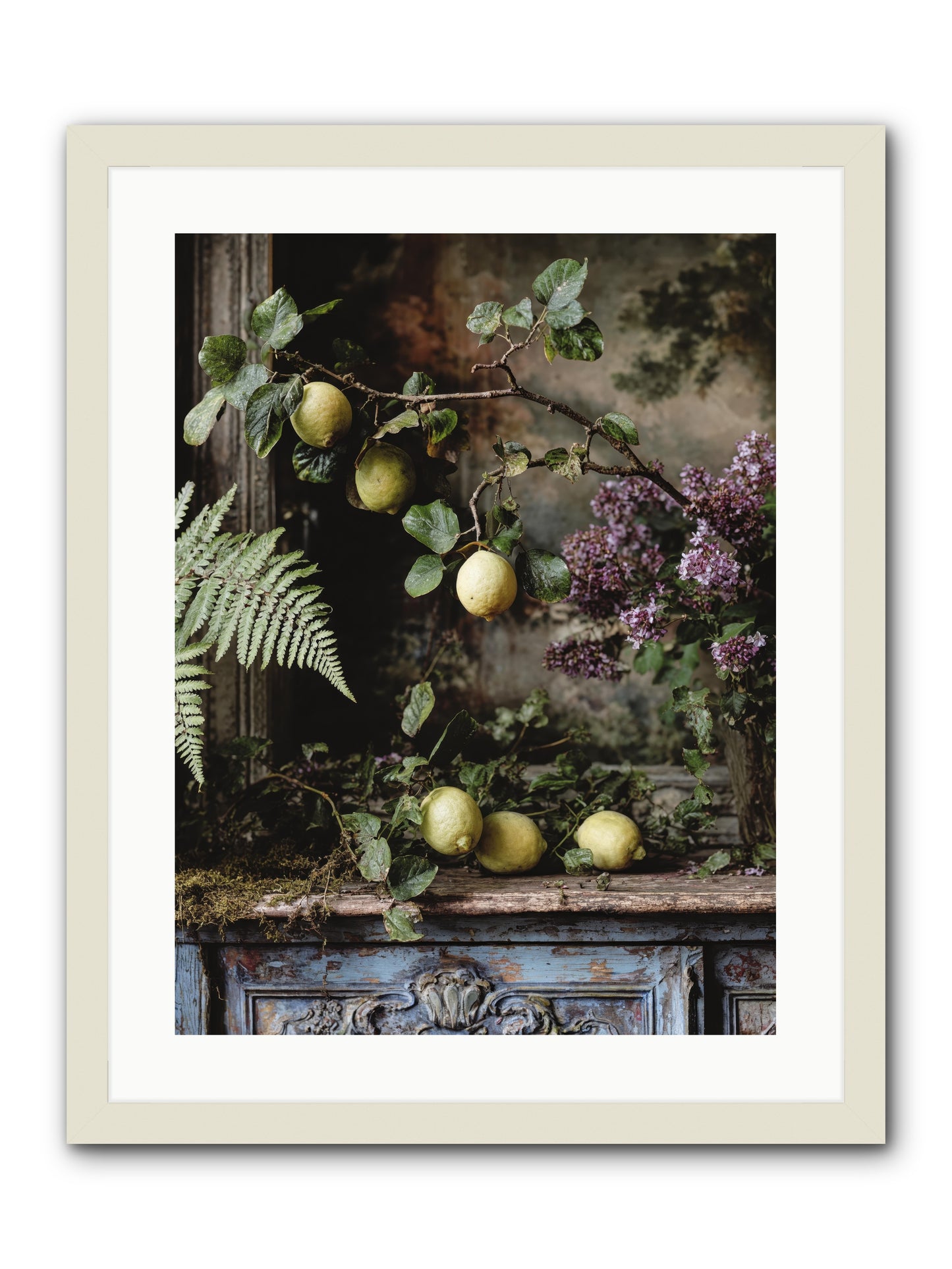 Wallace -- Framed Print - White 18x24