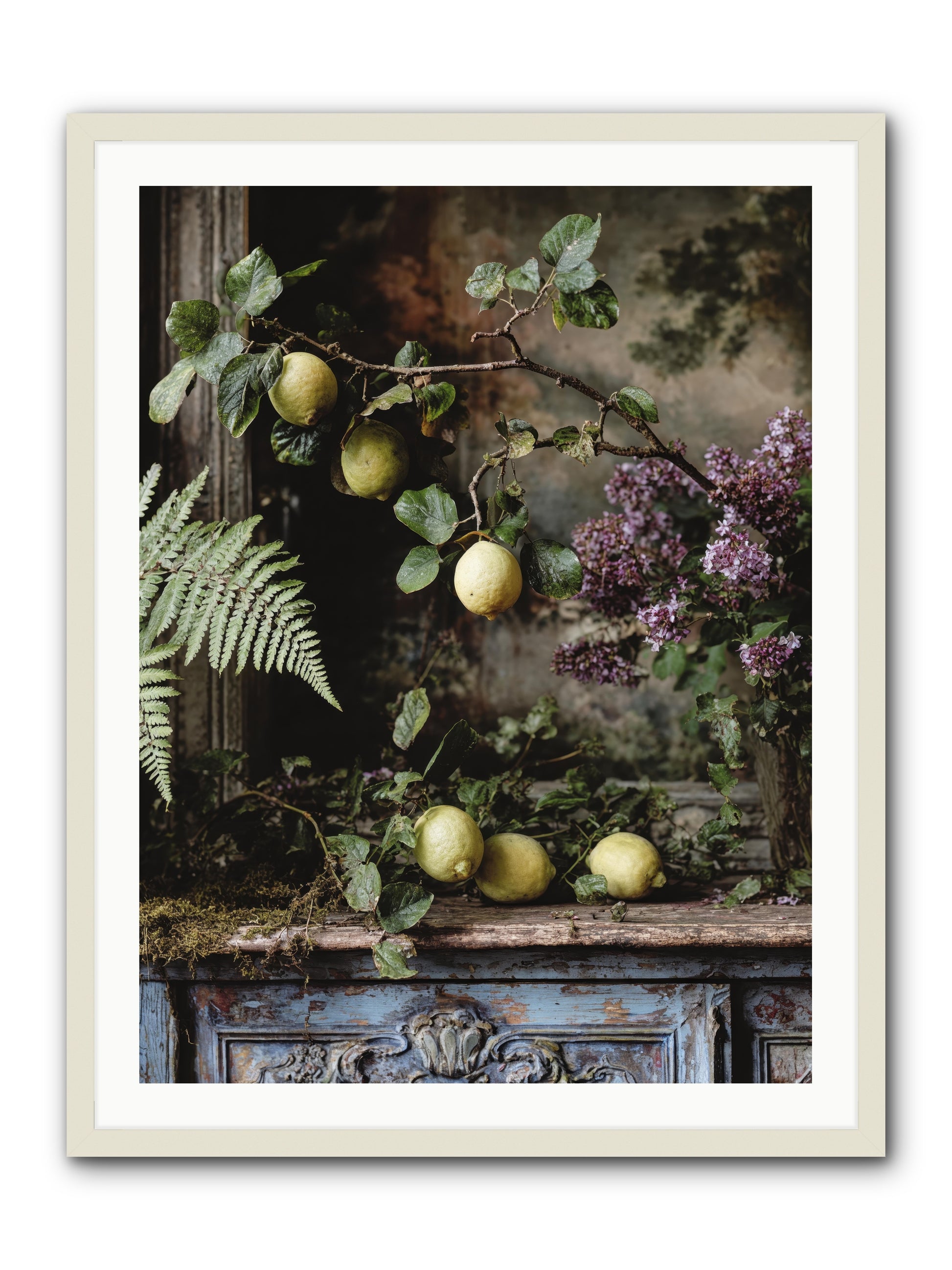 Wallace -- Framed Print - White 30x40