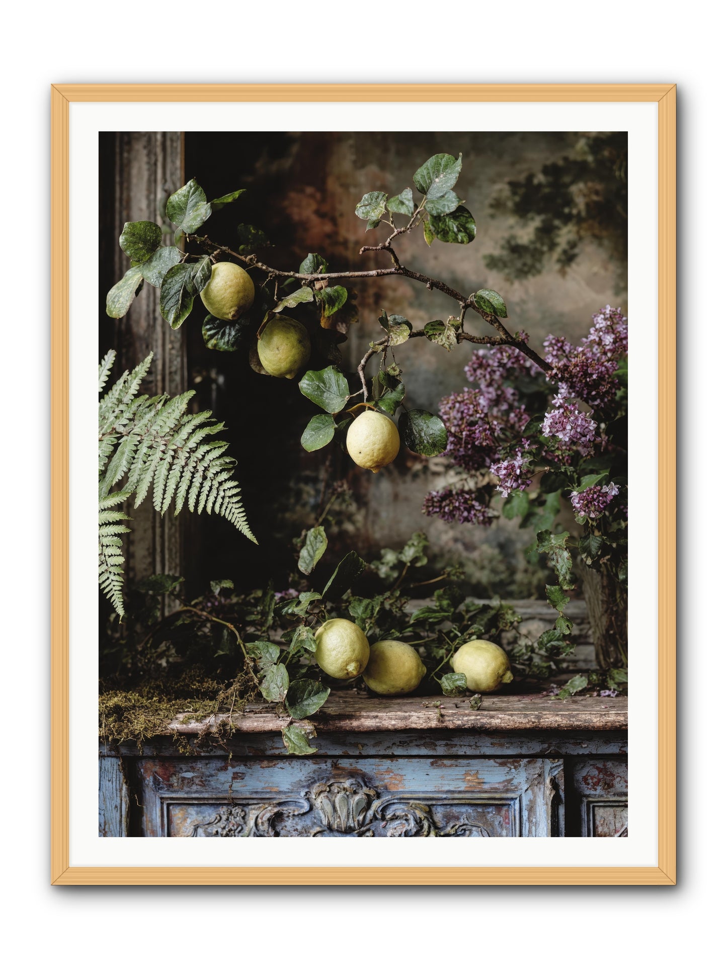 Wallace -- Framed Print - Natural 36x48