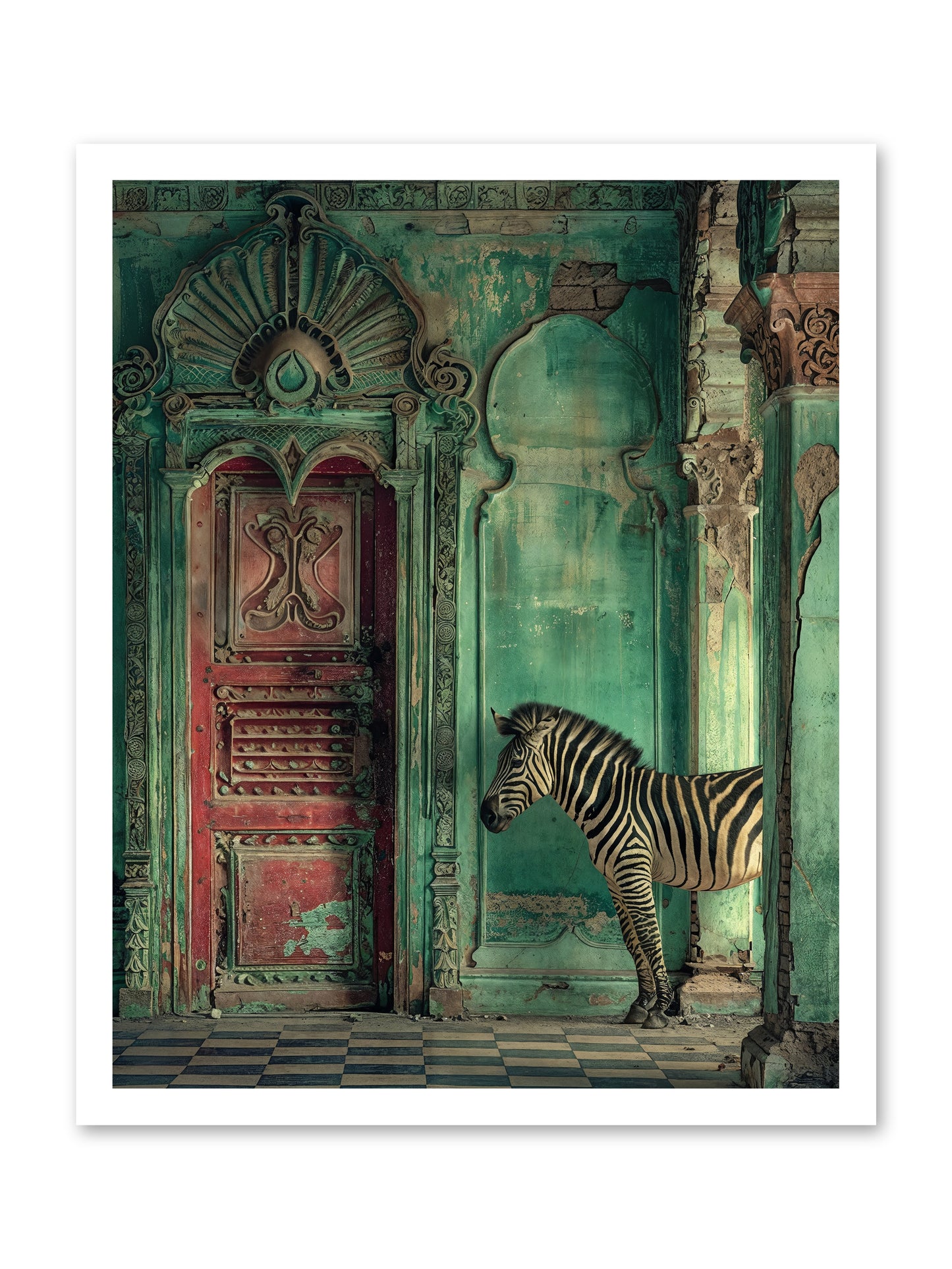 Wanderer At The Palace Gate -- Paper Print 20x25
