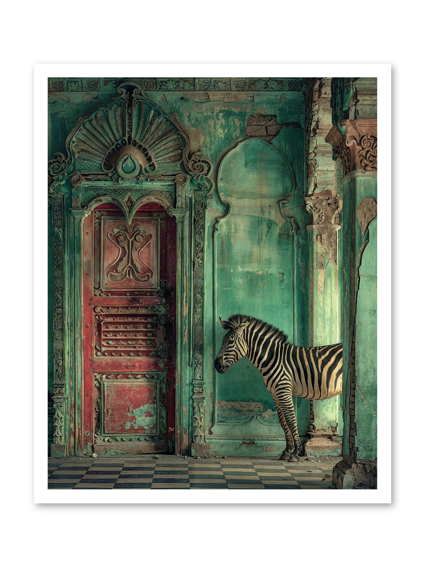Wanderer At The Palace Gate -- Paper Print 24x30