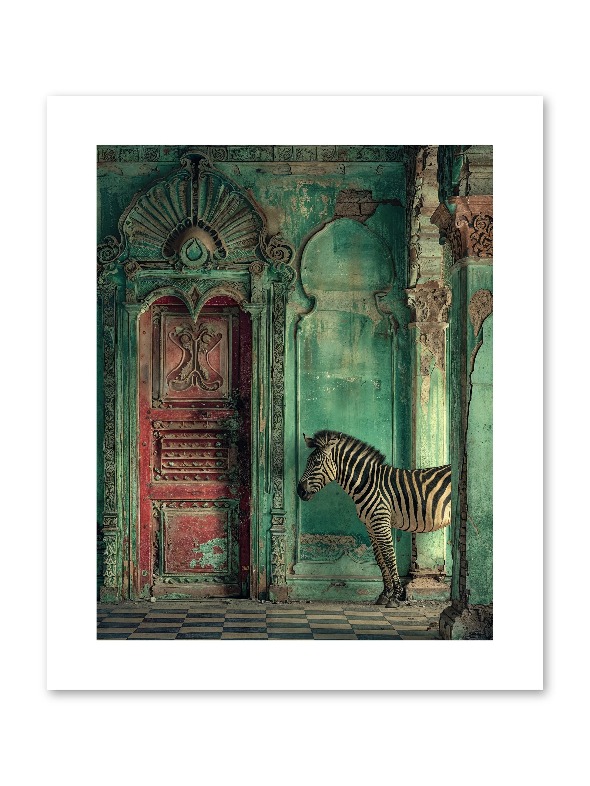 Wanderer At The Palace Gate -- Paper Print 8x10