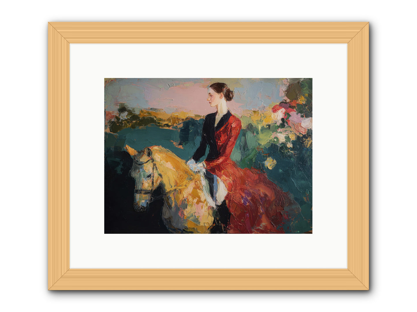 Wandering the Hedgerows -- Framed Print - Natural 12x9