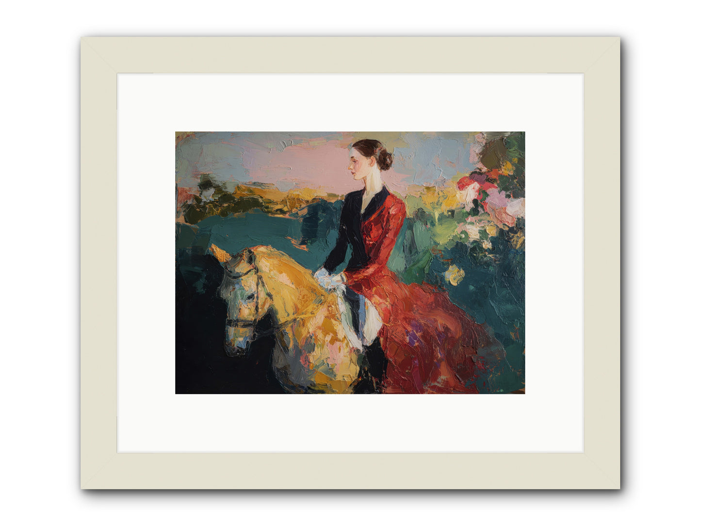 Wandering the Hedgerows -- Framed Print - White 12x9