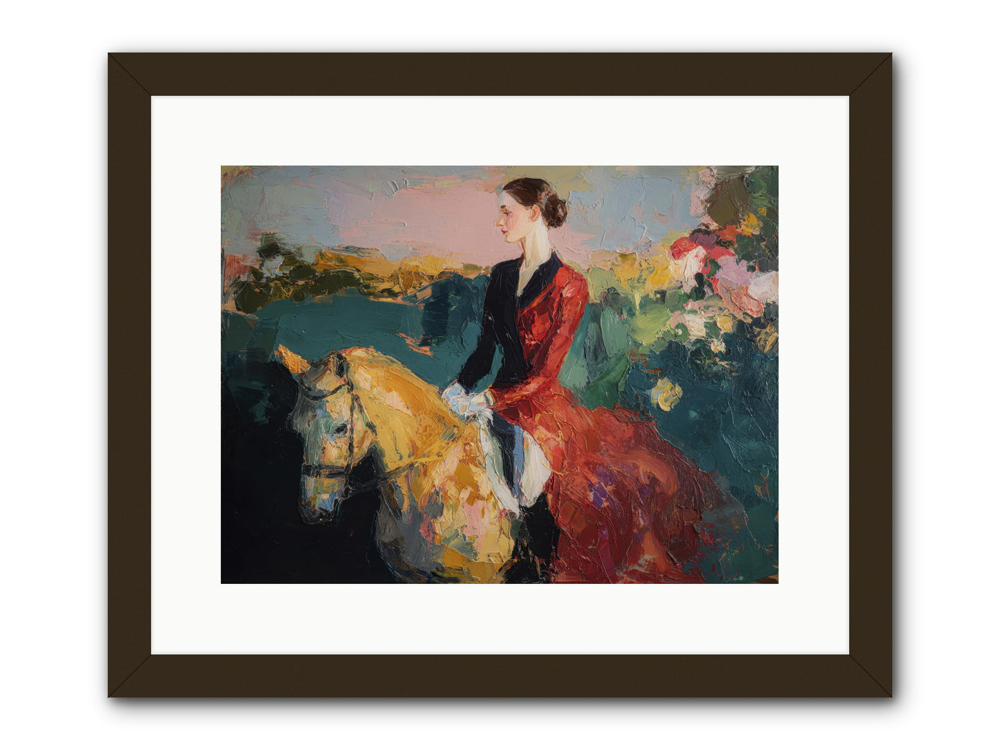 Wandering the Hedgerows -- Framed Print - Black 16x12