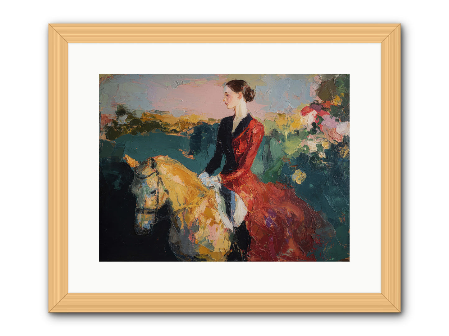 Wandering the Hedgerows -- Framed Print - Natural 16x12