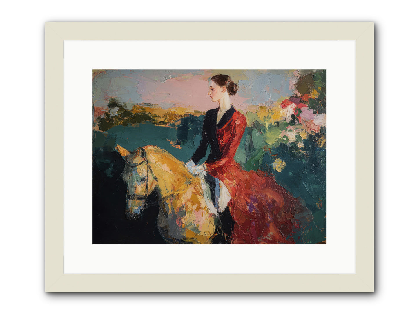 Wandering the Hedgerows -- Framed Print - White 16x12