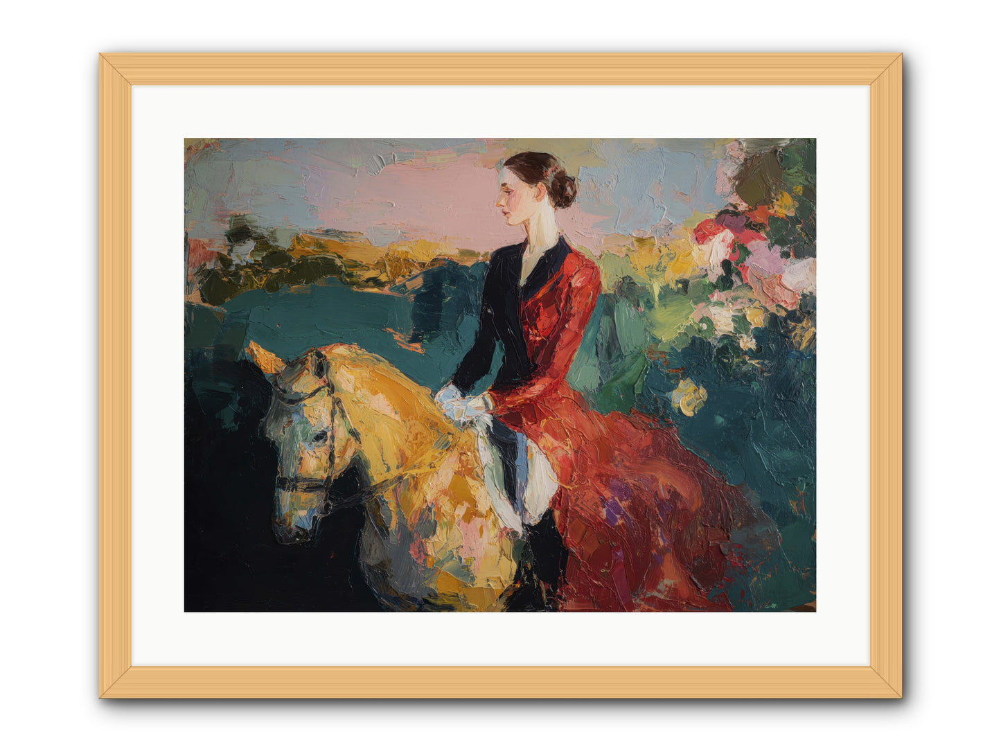 Wandering the Hedgerows -- Framed Print - Natural 24x18