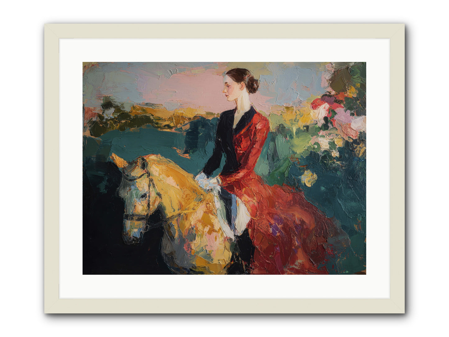 Wandering the Hedgerows -- Framed Print - White 24x18