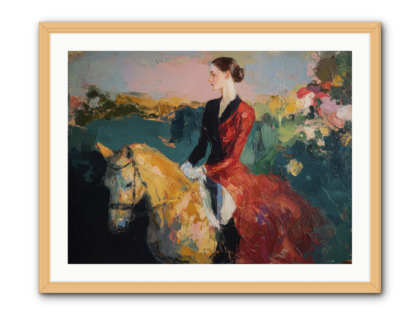 Wandering the Hedgerows -- Framed Print - Natural 32x24