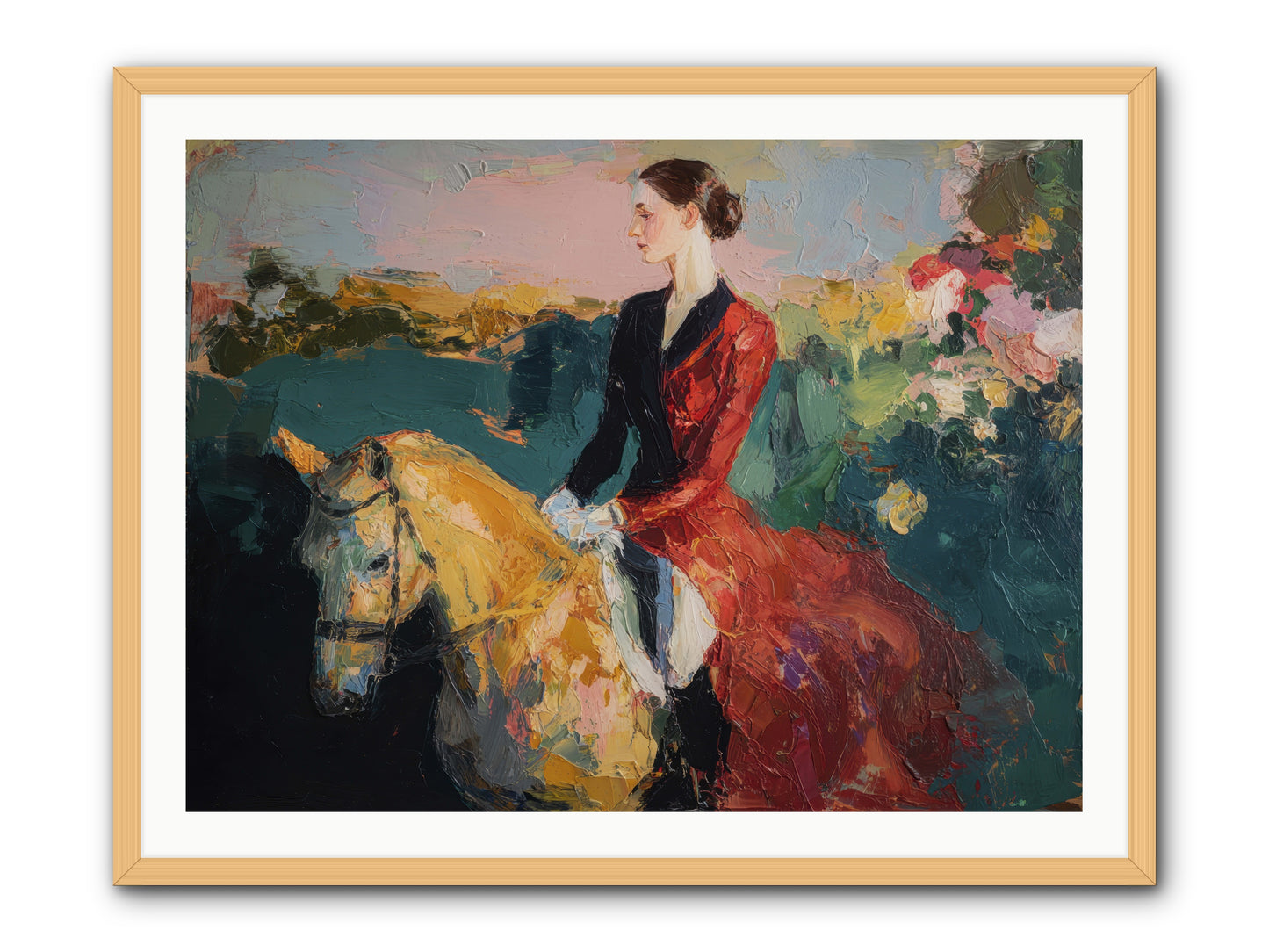 Wandering the Hedgerows -- Framed Print - Natural 40x30