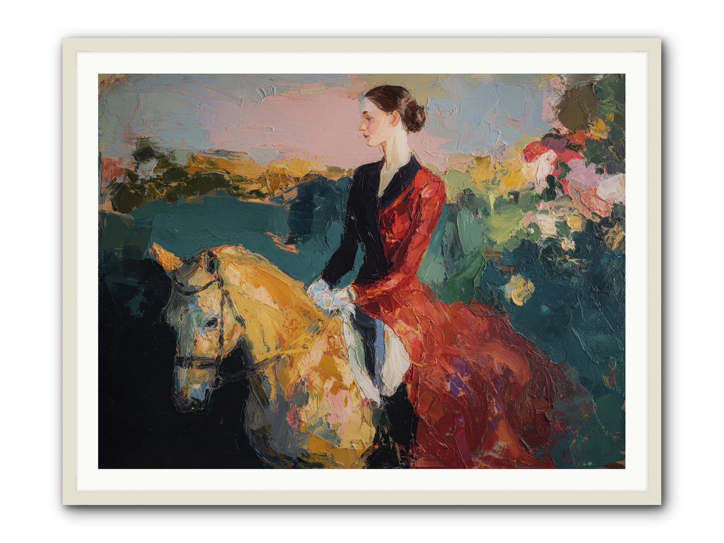Wandering the Hedgerows -- Framed Print - White 48x36