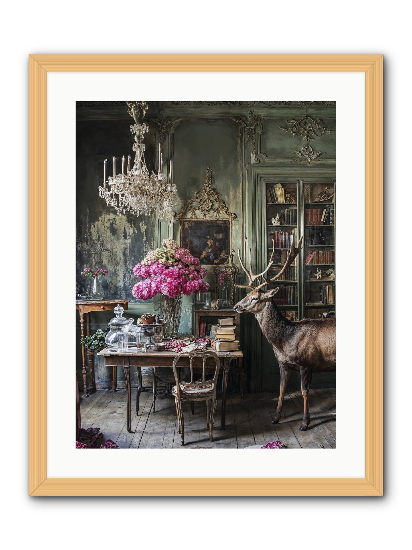 Wanderlust Wins -- Framed Print - Natural 18x24