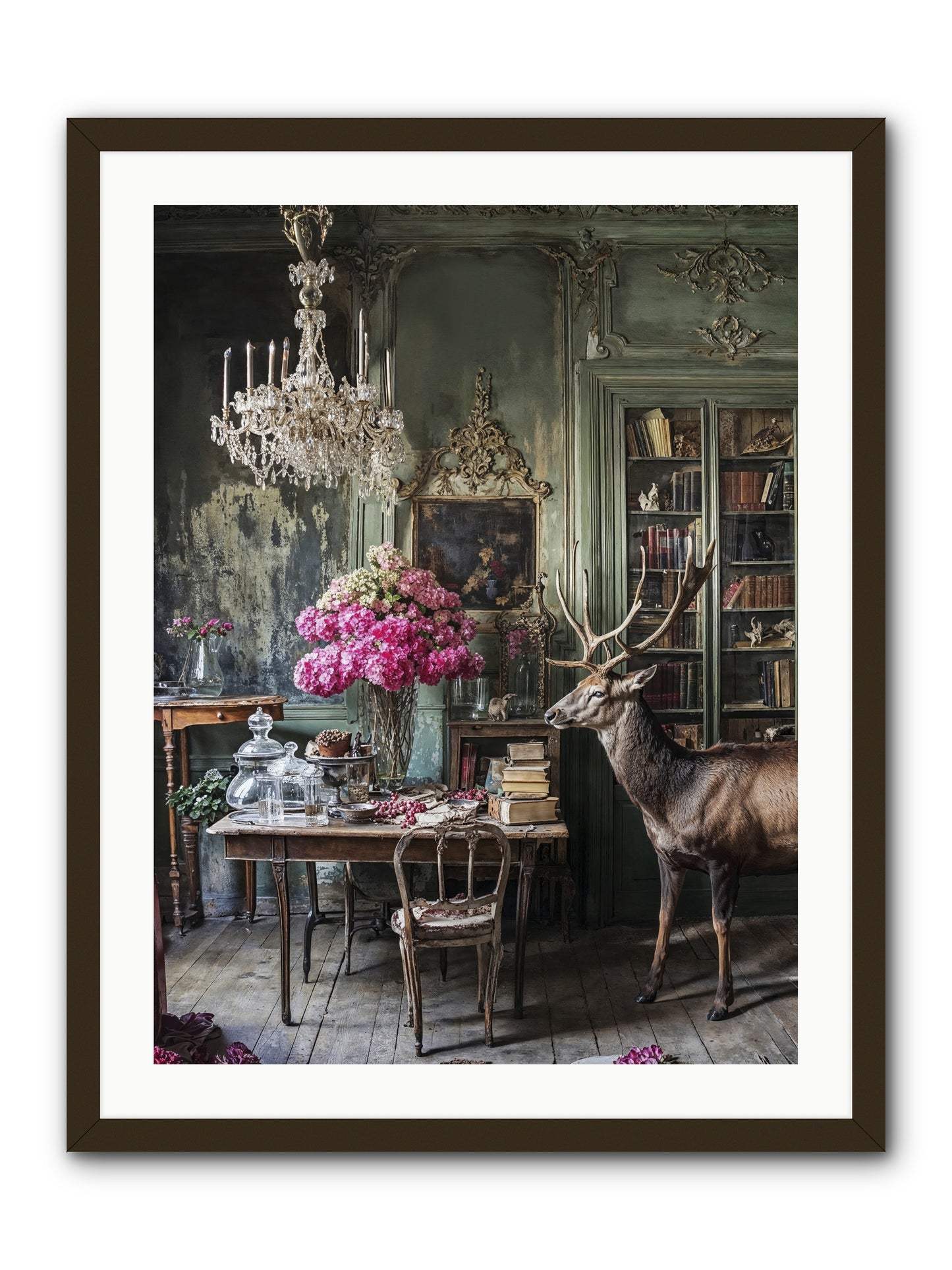Wanderlust Wins -- Framed Print - Black 24x32