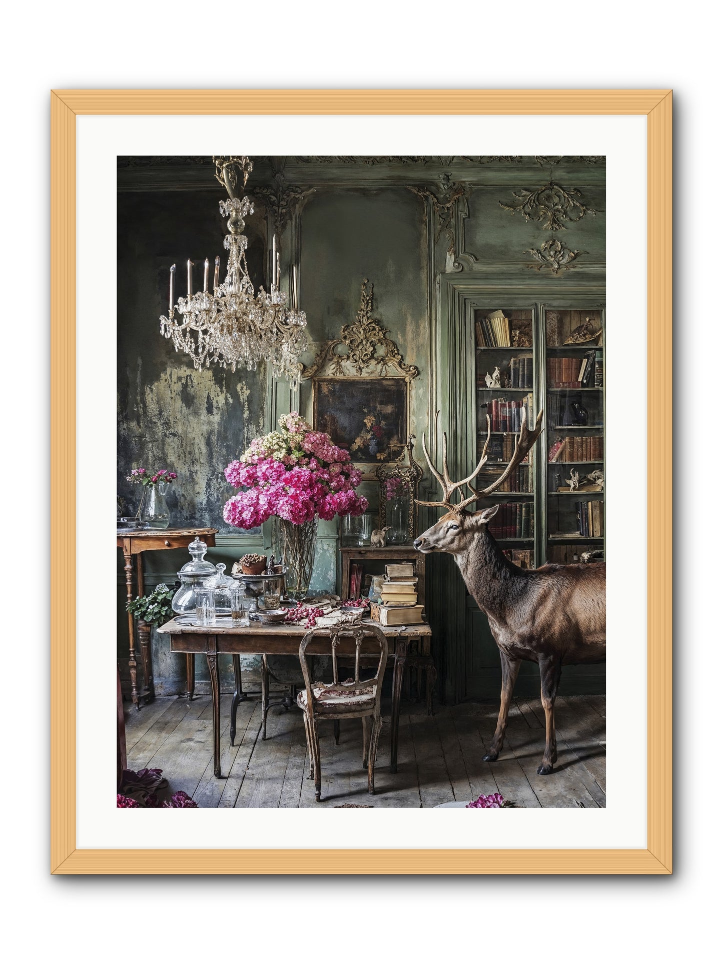 Wanderlust Wins -- Framed Print - Natural 24x32