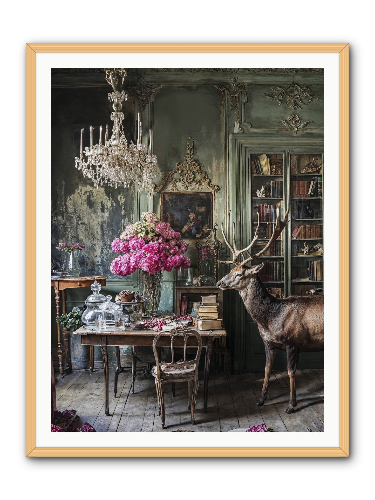 Wanderlust Wins -- Framed Print - Natural 36x48