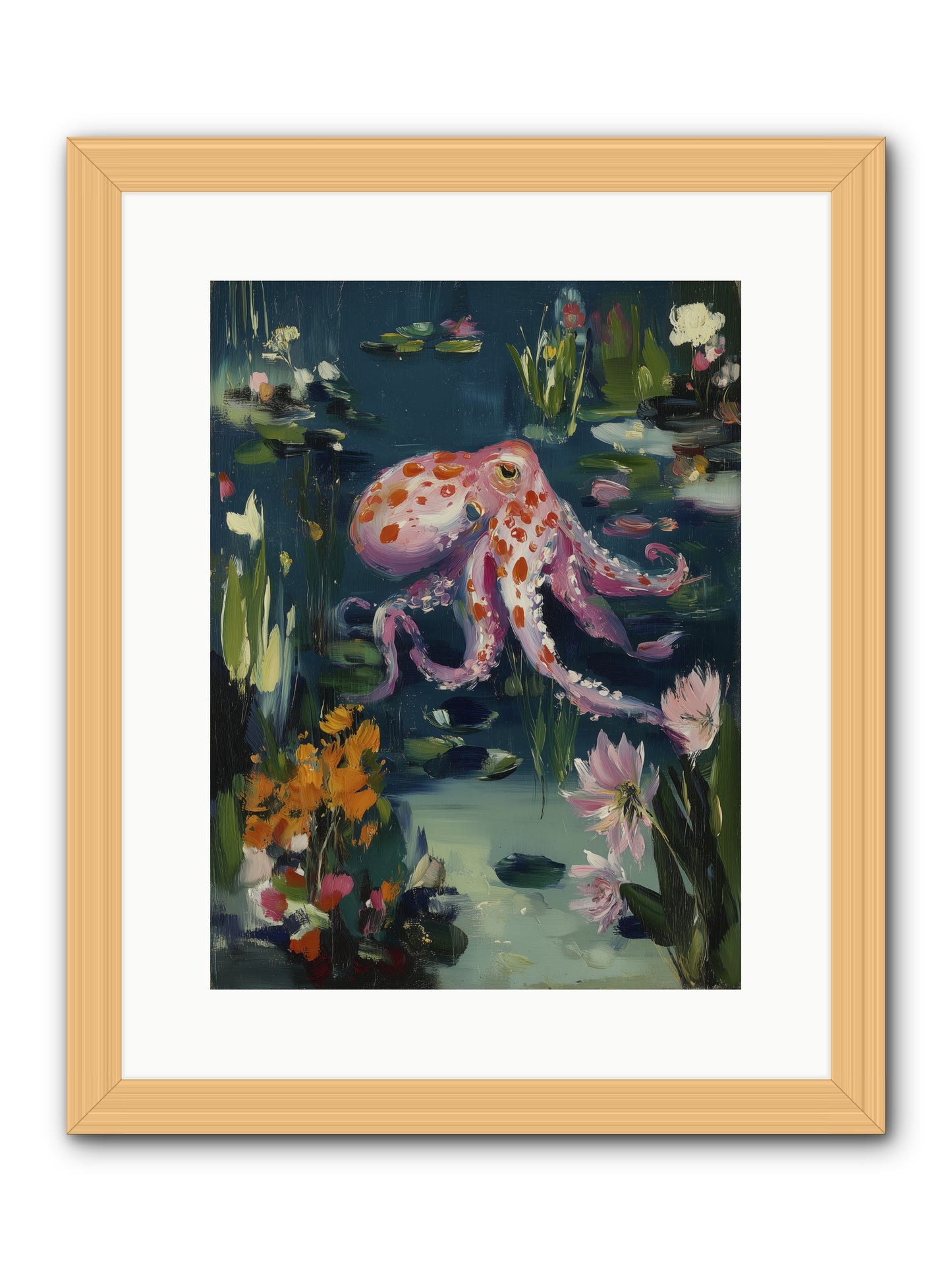 Water Castles -- Framed Print - Natural 12x16