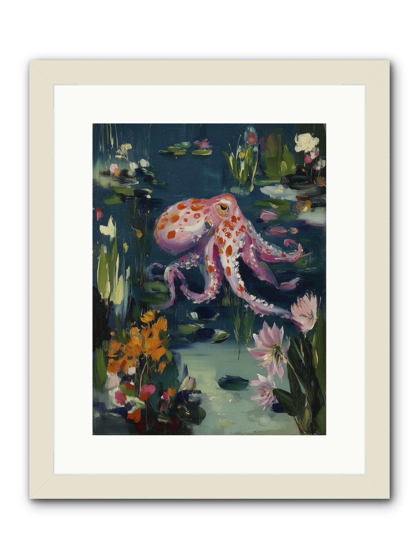 Water Castles -- Framed Print - White 12x16