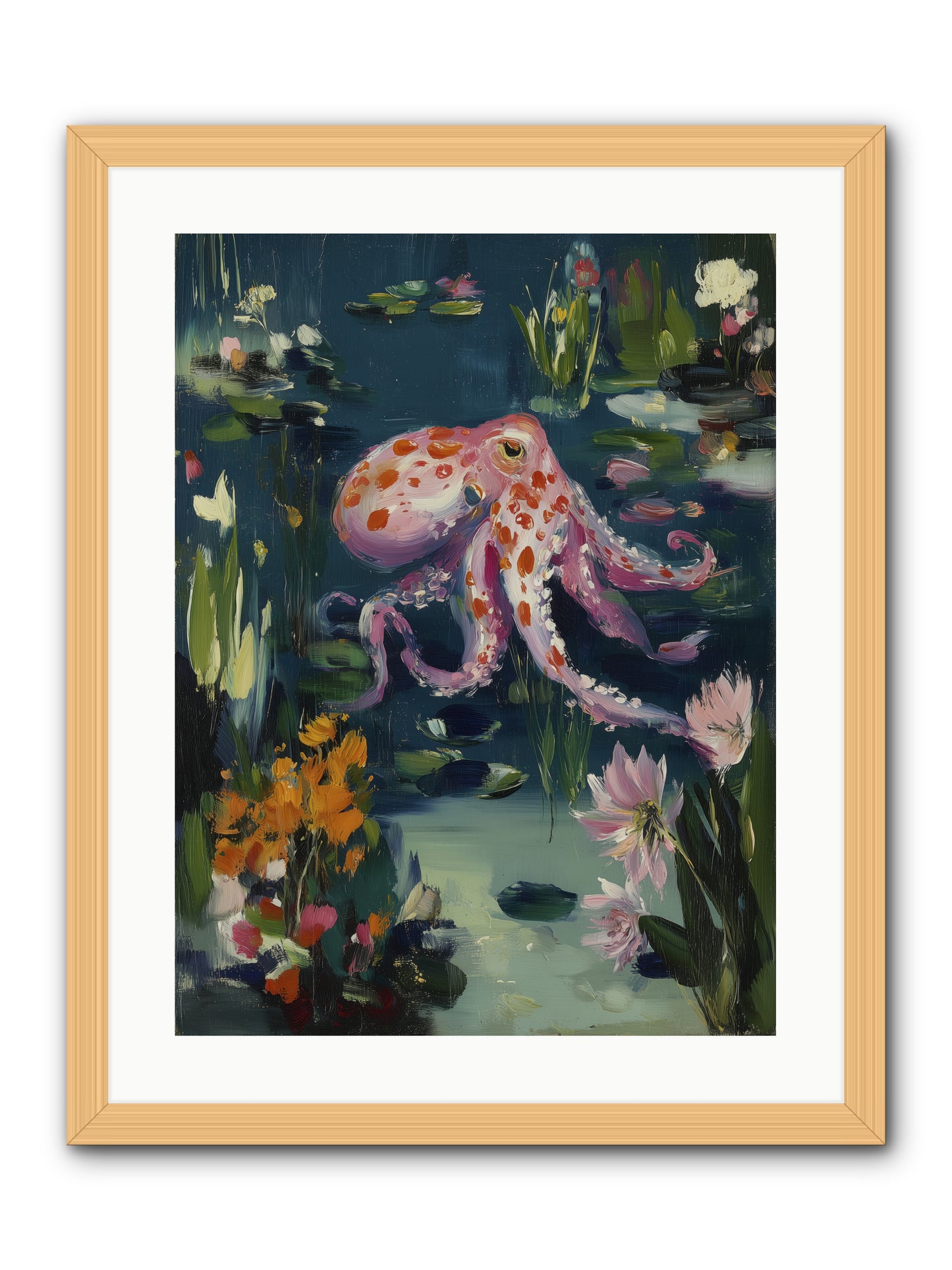 Water Castles -- Framed Print - Natural 18x24