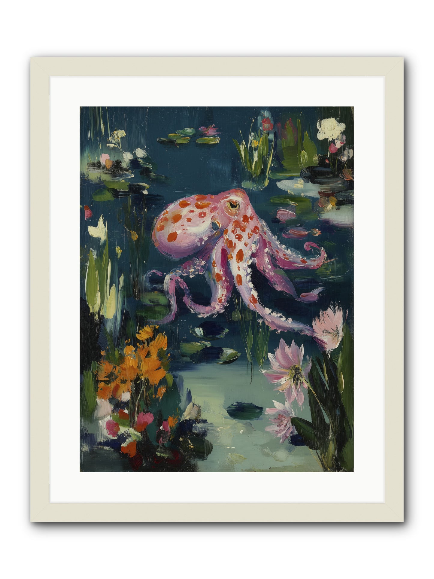 Water Castles -- Framed Print - White 18x24