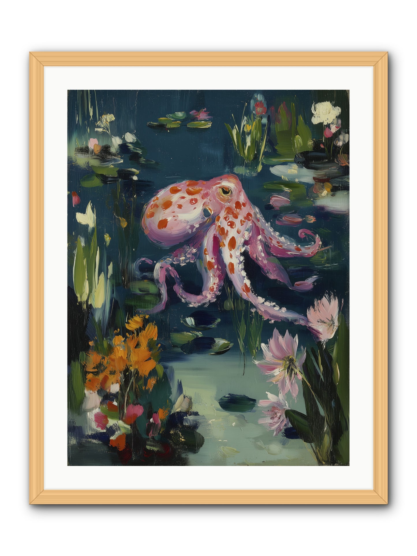 Water Castles -- Framed Print - Natural 24x32